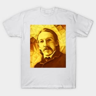 Robert Louis Stevenson Golden Portrait | Robert Louis Stevenson Artwork 12 T-Shirt